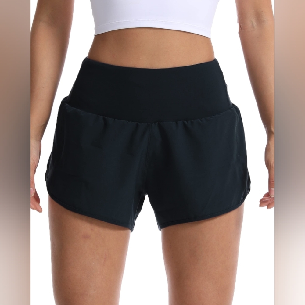 Running Shorts with Liner High Waisted Lightweight NWT
